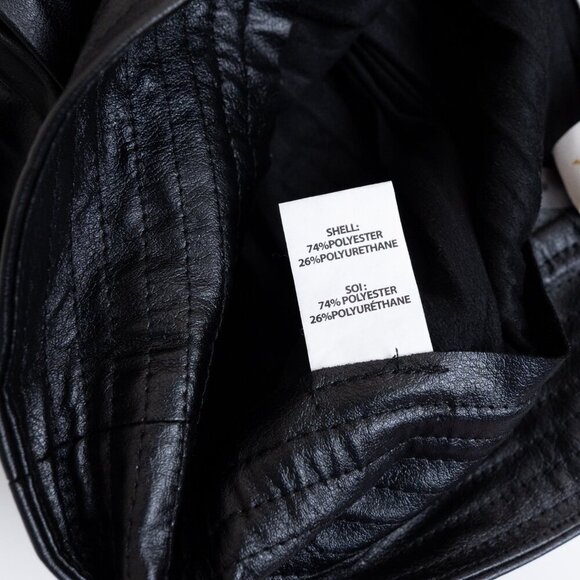 Black Pleated Leather Skirt - Picture 14 of 14